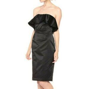 Paris Sunday Women's Strapless Sateen Sheath Dress - M
